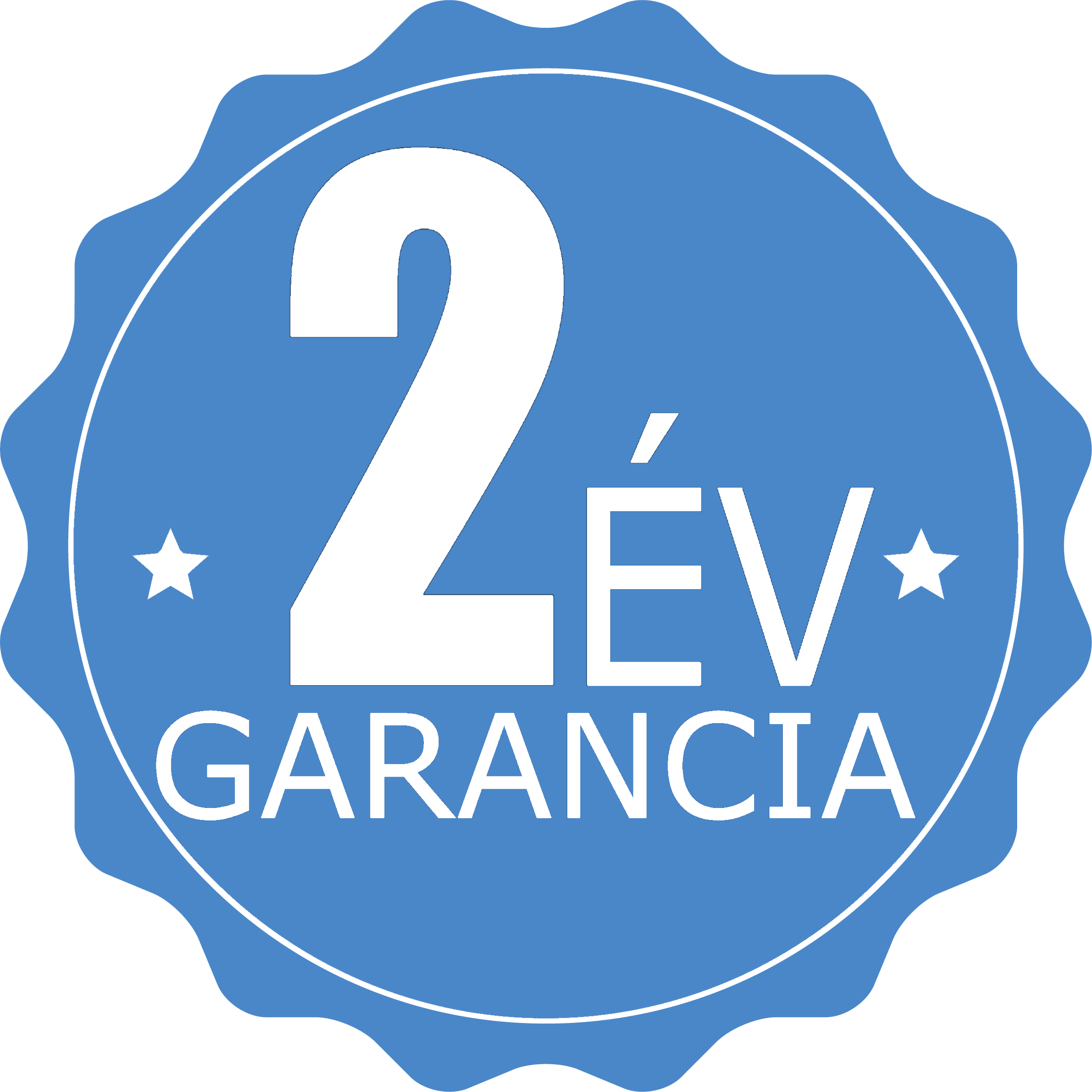 termékre vonatkozó 2 év garancia