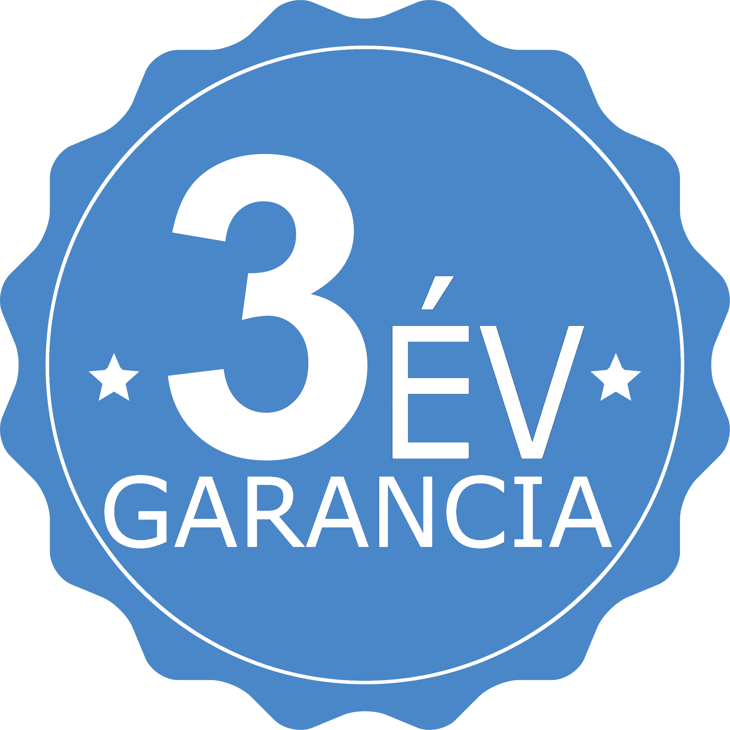 termékre vonatkozó 3 év garancia