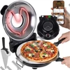 1200W Elektromos Pizza Sütő 420°C Kerámia Kővel, 30 cm, Időzítővel és Légkeringe