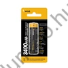 18650 Li-ion akkumulátor 3400 mAh, 3.7V, védett, button top újratölthető elem