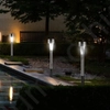 24 db leszúrható napelemes inox LED kerti világítás, hidegfehér, 30 cm magas