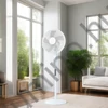 Álló ventilátor, Zelux 50W, 3 fokozat, oszcilláló, 45 cm lapátátmérő, modern