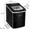 Elektromos jégkészítő 12 kg/24h, gyors jég adagoló, LCD, időzítő, fekete inox