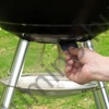 Grill Master faszenes kerti grill fedéllel - mobil, kerekes kivitel extra tároló