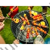 Grill Master faszenes kerti grill fedéllel - mobil, kerekes kivitel extra tároló