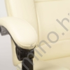 Irodai szék lábtartóval, karfával - vajszínű - 76 x 50 cm / 50 x 51 cm