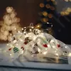 Karácsonyi LED fényfüzér karácsonyi figurákkal, hidegfehér, 3 méter