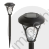 LED-es szolár lámpa - leszúrható, mintás plexivel - fekete - 300 mm