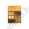 LED fényfüzér - 10 db melegfehér LED