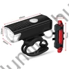 LED kerékpárlámpa szett, első és hátsó lámpa, USB-s, vízálló, akkumulátoros