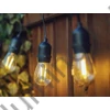 LED kerti izzós fényfüzér 15m, 15x E27, meleg fény, terasz világítás, hálózati