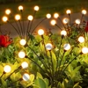 Napelemes szentjánosbogár 2 db x 10 LED Golyós Dekor, Melegfehér Fény, Alkonyérz