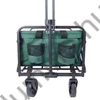 Összecsukható zöld kerti strandkocsi masszív, nagy teherbírással, minden terepre Összecsukható zöld kerti strandkocsi masszív, nagy teherbírással, minden terepre