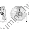 Padlóventilátor 100W nemesacél kivitelben 45 cm átmérő, 3 fokozat, csendes,