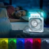 Párásítóval ellátott asztali ventilátor, 600 ml, 3 fokozat, LED világítás, USB-s