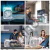 Párásítóval ellátott asztali ventilátor, 600 ml, 3 fokozat, LED világítás, USB-s