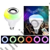 RGB LED izzó beépített Bluetooth hangszóróval és távirányítóval, E27 foglalat,