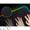 RGB világítású gamer egérpad XL méret, USB-s, csúszásmentes, 11 fényhatással