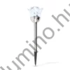 Rózsa formájú napelemes kerti LED lámpa - színváltós, IP44, 36,5 cm