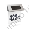 Szolár házszámfény - átlátszó plexi - hidegfehér LED - 18 x 20 cm
