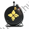 Technik ipari kábeldob 50m, 4 aljzat, 16A, IP44, kábel H07RN-F 3x1,5mm2
