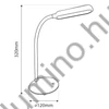 Vezeték nélküli LED asztali lámpa, érintős, dimmelhető, USB-C, 3 fényerő fokozat