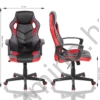 ZELUX gamer szék karfával piros - fekete színben