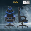 Zelux gamer szék öko-bőr borítással, lábtartóval, karfáfal fekete-piros