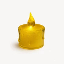 LED teamécses elemmel kristályos mintás, átlátszó, melegfehér LED teamécses elemmel kristályos mintás, átlátszó, melegfehér