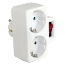 2-way adaptor with switch 16 A