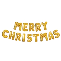 3D Karácsonyi "Merry Christmas" lufi - arany