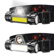 4 az 1-ben fejlámpa mágnessel, COB+CREE LED, USB töltés, 400mAh akkumulátor