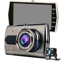Autós menetrögzítő kamera Full HD 1080p, első-hátsó kamera, 4" kijelző, G-szenzo