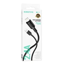 Borofone BX111 TYPE-C / Lightning PD27W 100 cm fekete