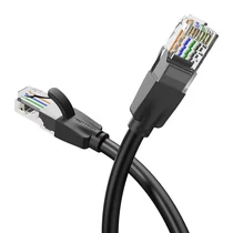 CAT6 UTP internetkábel 1,5 m - RJ45 LAN kábel, fekete, 1000 Mbps