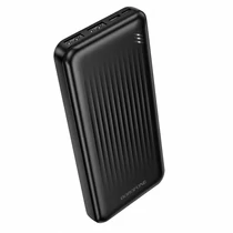 Clever Power Bank 10000 mAh Két USB Kimenet, USB-C, Fekete