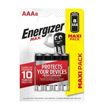 Energizer MAX AAA Tartós Mikro elem LR03 B8