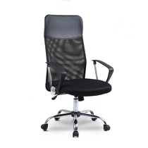 Zelux ergonomikus irodai szék magas háttámlával fekete színben, króm lábakkal