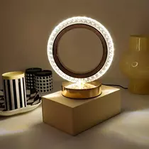 Gyűrű alakú asztali lámpa, 3 színben változó fény éjszakai lámpa 3000K-7000K