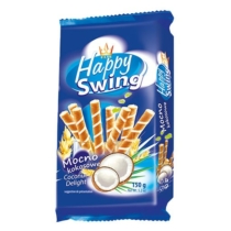 Happy Swing Kókuszos krémmel töltött ostyarúd 150 g