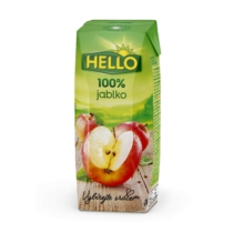 HELLO 100% rostos almalé, szívószálas, cukormentes 250 ml