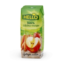 HELLO 100% rostos sárgagrépa-almalé, szívószálas, cukormentes 250 ml