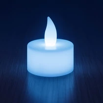 Hideg fényű LED teamécses elemmel - biztonságos és tartós hangulatvilágítás Hideg fényű LED teamécses elemmel - biztonságos és tartós hangulatvilágítás