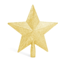 Karácsonyfa csúcsdísz - csillag alakú - 20 x 19 cm - arany