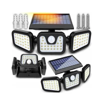 LED-es napelemes kültéri lámpa 3 az 1-ben: szürkület- és mozgásérzékelővel, erős