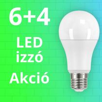 LED izzó csomag 8W 4000K 6+4 Ajándék csomag