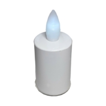 LED mécses fehér gyertya - fehér láng - elemmel