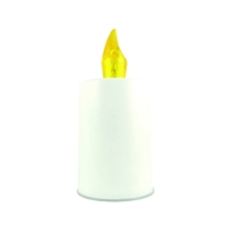LED Mécses fehér - sárga láng - elemmel