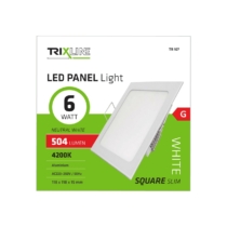 LED panel beépíthető négyzet 6W
