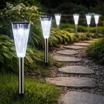 LED Szolár Kerti Leszúrható Lámpa Energiatakarékos Napelemes Világítás 35 cm